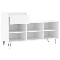 Schoenenkast 102x36x60 cm bewerkt hout wit 6