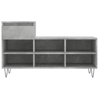 Schoenenkast 102x36x60 cm bewerkt hout betongrijs 5