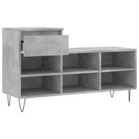 Schoenenkast 102x36x60 cm bewerkt hout betongrijs 6