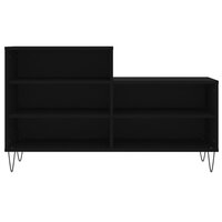 Schoenenkast 102x36x60 cm bewerkt hout zwart 4