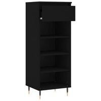 Schoenenkast 40x36x105 cm bewerkt hout zwart 6