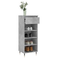 Schoenenkast 40x36x105 cm bewerkt hout betongrijs 4