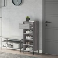 Schoenenrek 40x36x105 cm bewerkt hout grijs sonoma eikenkleurig 3