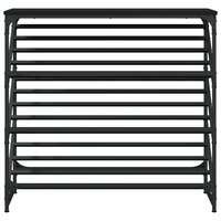Schoenenrek 90x30x85 cm bewerkt hout zwart 4