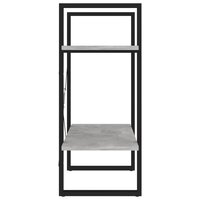 Boekenkast met 2 schappen 60x30x70 cm bewerkt hout betongrijs 6