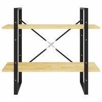 Boekenkast met 2 schappen 80x30x70 cm massief grenenhout 5