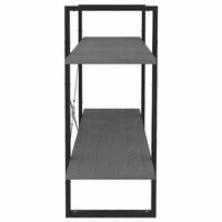 Boekenkast met 2 schappen 100x30x70 cm massief grenenhout grijs 6