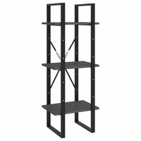Boekenkast met 3 schappen 40x30x105 cm massief grenenhout grijs 2