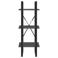 Boekenkast met 3 schappen 40x30x105 cm massief grenenhout grijs 4