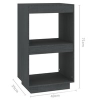 Boekenkast 40x35x71 cm massief grenenhout grijs 8