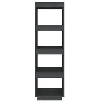 Boekenkast/kamerscherm 40x35x135 cm massief grenenhout grijs 5