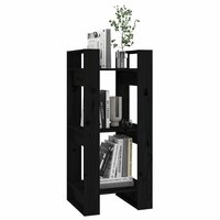 Boekenkast/kamerscherm 41x35x91 cm massief grenenhout zwart 5