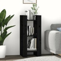 Boekenkast/kamerscherm 41x35x91 cm massief grenenhout zwart 6