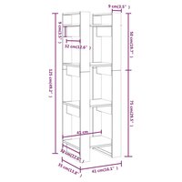 Boekenkast / kamerscherm 41x35x125 cm massief grenenhout 8