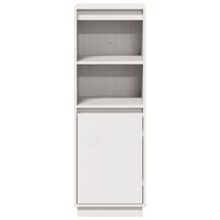 Hoge kast 37x34x110 cm massief grenenhout wit 4