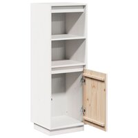 Hoge kast 37x34x110 cm massief grenenhout wit 5
