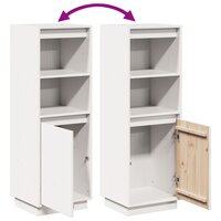 Hoge kast 37x34x110 cm massief grenenhout wit 8