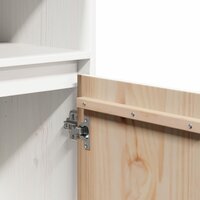 Hoge kast 37x34x110 cm massief grenenhout wit 9