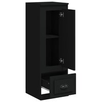 Hoge kast 36x35,5x103,5 cm bewerkt hout zwart 7