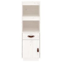 Hoge kast 34x40x108,5 cm massief grenenhout wit 5