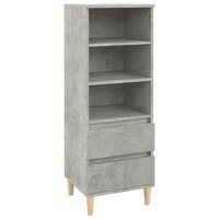 Hoge kast 40x36x110 cm bewerkt hout betongrijs 2