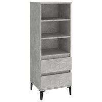 Hoge kast 40x36x110 cm bewerkt hout betongrijs 2