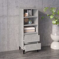 Hoge kast 40x36x110 cm bewerkt hout betongrijs 6
