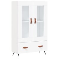 Hoge kast 69,5x31x115 cm bewerkt hout wit 2