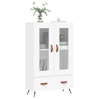 Hoge kast 69,5x31x115 cm bewerkt hout wit 3