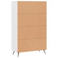 Hoge kast 69,5x31x115 cm bewerkt hout wit 8
