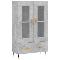 Hoge kast 69,5x31x115 cm bewerkt hout betongrijs 2
