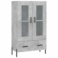 Hoge kast 69,5x31x115 cm bewerkt hout betongrijs 2