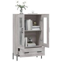 Hoge kast 69,5x31x115 cm bewerkt hout grijs sonoma eikenkleurig 4