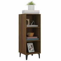 Dressoir 34,5x32,5x90 cm bewerkt hout bruin eikenkleur 4