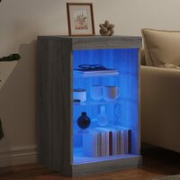 Dressoir met LED-verlichting 41x37x67 cm grijs sonoma eiken 4