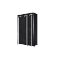 Kledingkast opvouwbaar 110x45x175 cm zwart  3