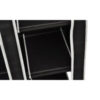 Kledingkast opvouwbaar 110x45x175 cm zwart  6
