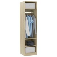 Kledingkast 50x50x200 cm bewerkt hout sonoma eikenkleurig 4