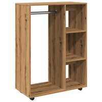 Kledingkast 80x40x110 cm bewerkt hout artisanaal eikenkleur 2