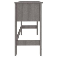 Bureau HAMAR 110x40x75 cm massief grenenhout lichtgrijs 6