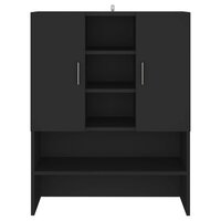 Wasmachinekast 70,5x25,5x90 cm zwart 3