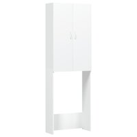 Wasmachinekast 64x25,5x190 cm wit 2