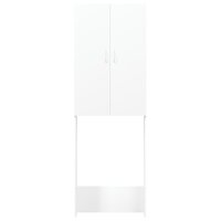 Wasmachinekast 64x25,5x190 cm wit 3