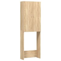 Wasmachinekast 64x25,5x190 cm sonoma eikenkleurig 2