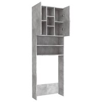 Wasmachinekast 64x25,5x190 cm betongrijs 5
