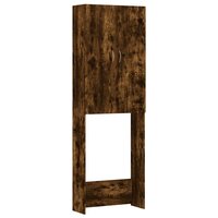 Wasmachinekast 64x25,5x190 cm gerookt eikenkleurig 2