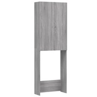 Wasmachinekast 64x25,5x190 cm grijs sonoma eikenkleurig 2