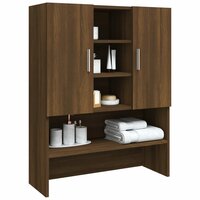 Wasmachinekast 70,5x25,5x90 cm bruin eikenkleur 5