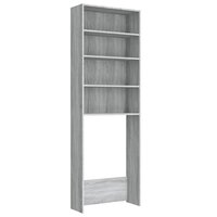 Wasmachinekast 64x24x190 cm grijs sonoma eikenkleurig 2