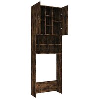 Wasmachinekast 64x25,5x190 cm gerookt eikenkleurig 7